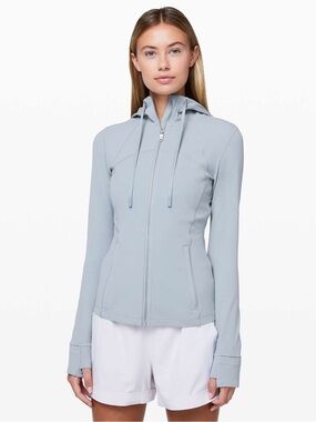 Lululemon Hooded Define Jacket Nulu Chambray Size 4 LW4BCIS
